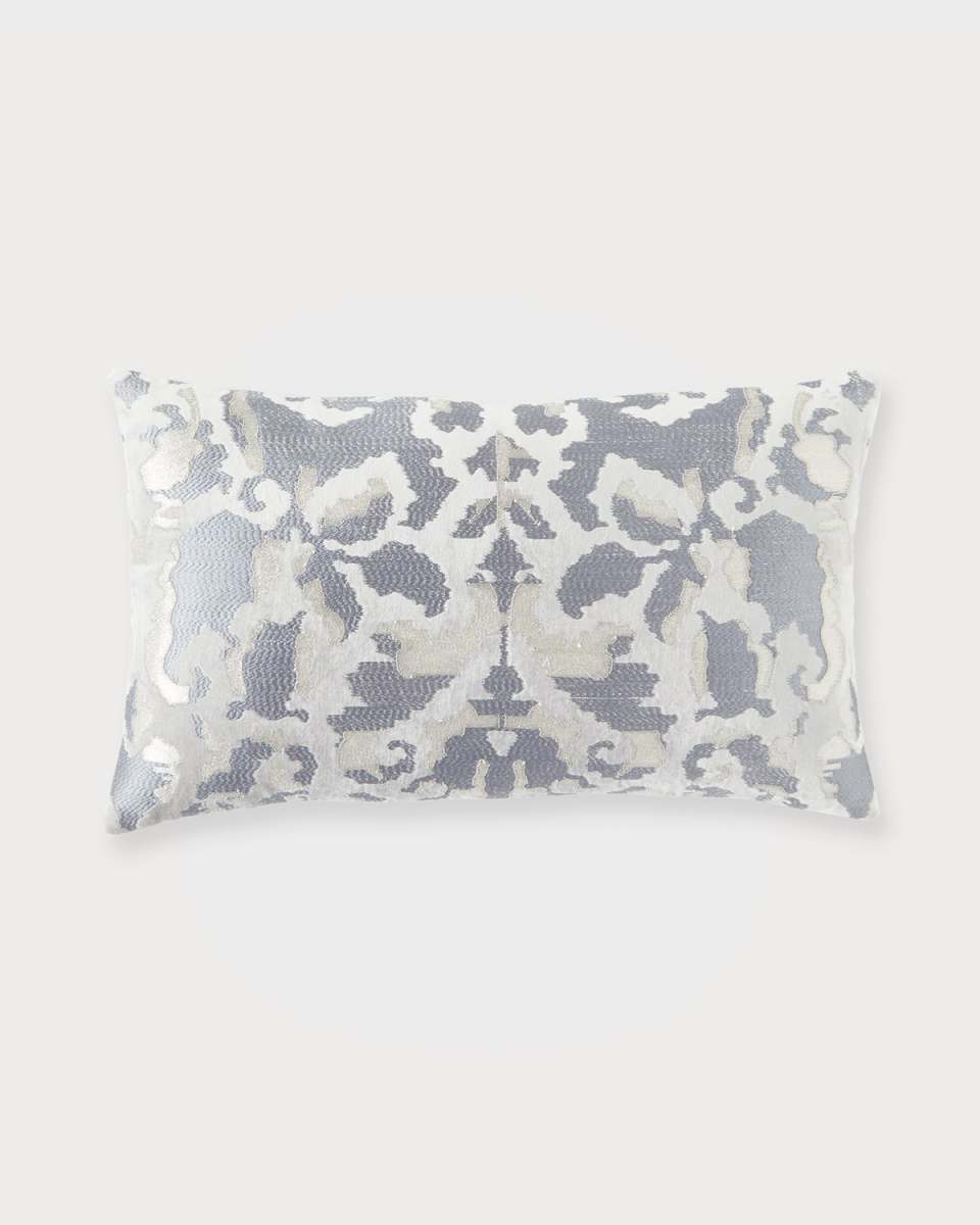 Ikat Velvet Decorative Pillow - 14" x 24"