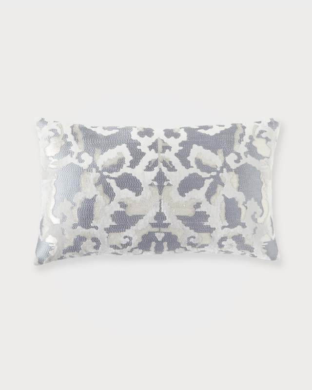 Ikat Velvet Decorative Pillow - 14" x 24"