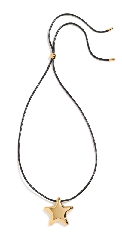 By Adina Eden Solid Puffy Star Rope Pendant Necklace Gold