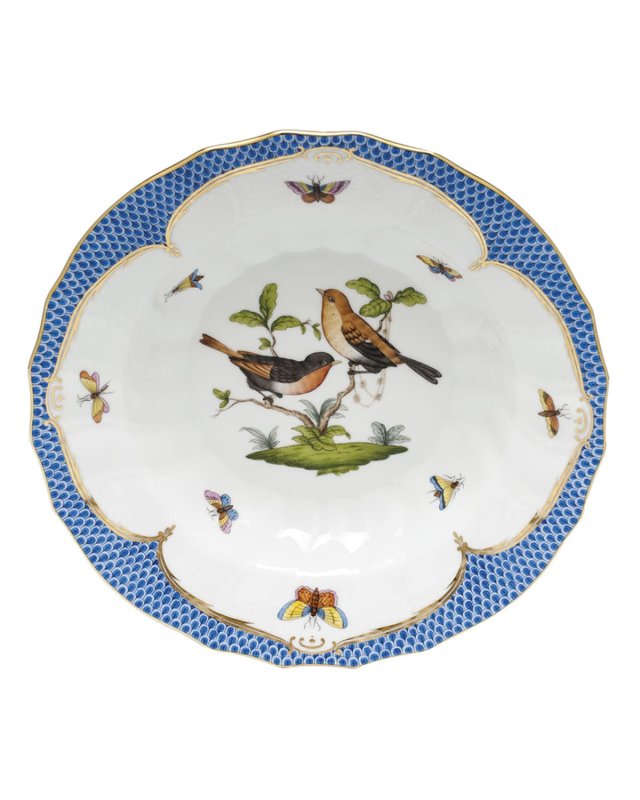 Rothschild Blue Motif 09 Rim Soup Bowl