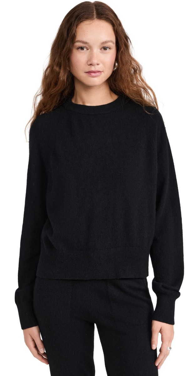 White + Warren Cashmere Sweatshirt Grey Heather