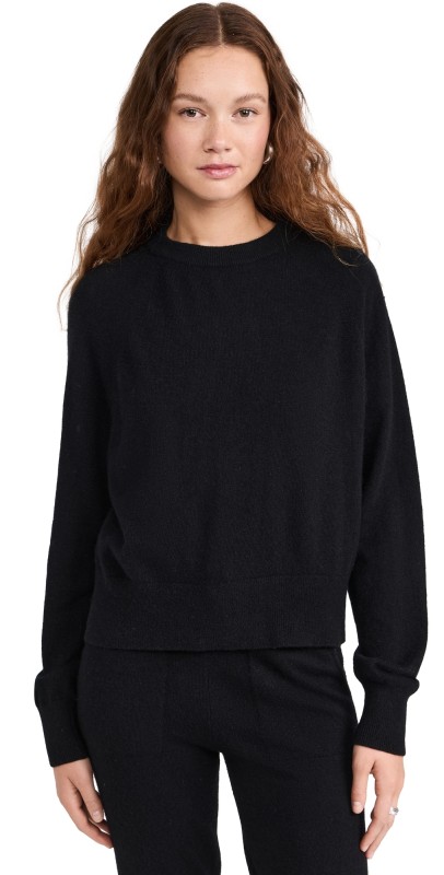 White + Warren Cashmere Sweatshirt Grey Heather