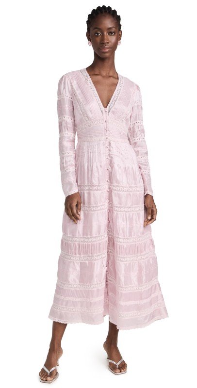 LoveShackFancy Ellitia Dress Light Lilac