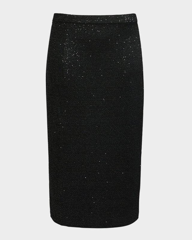 Plus Size Fantino Sequin Boucle Midi Skirt