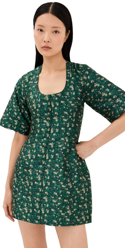 Rosie Assoulin U-Turn Dress Dark Green