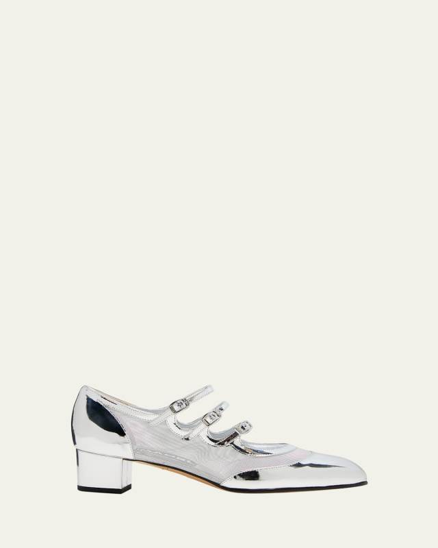 Kinight Metallic Buckle-Trio Ballerina Pumps