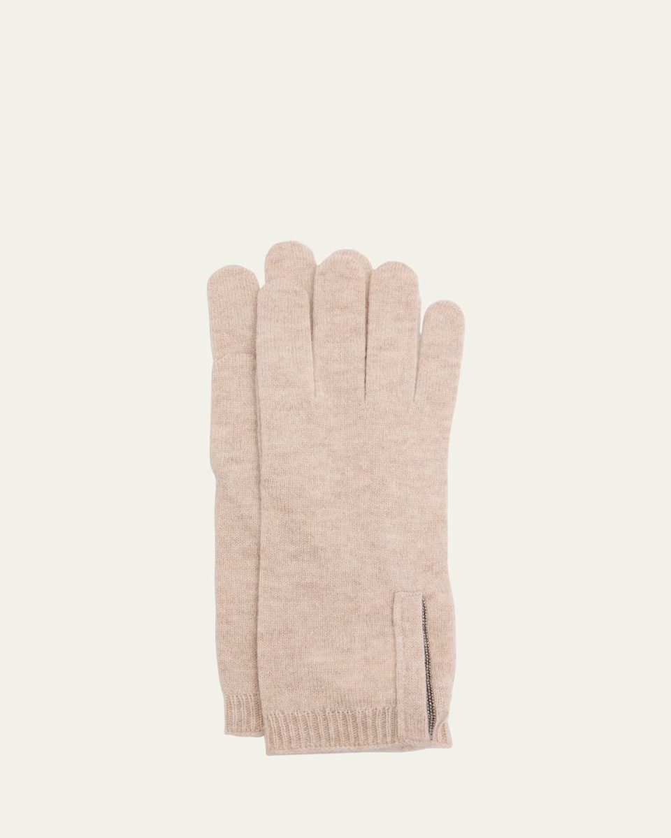 Cashmere Glove with Monili Detail