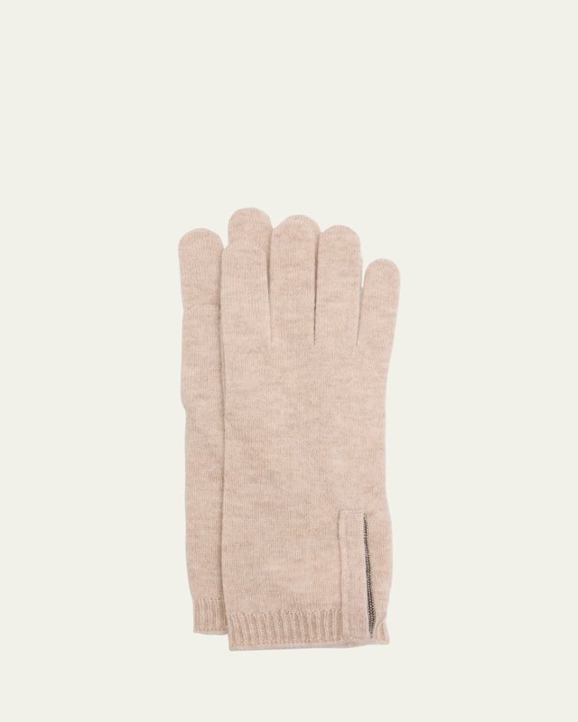 Cashmere Glove with Monili Detail