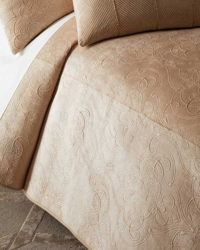 Davim Scroll Velvet Coverlet,