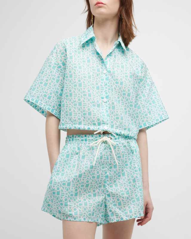Logo Printed Button-Front Shirt