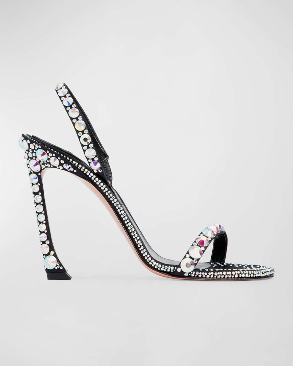 Ginevra Crystal Halter Sandals