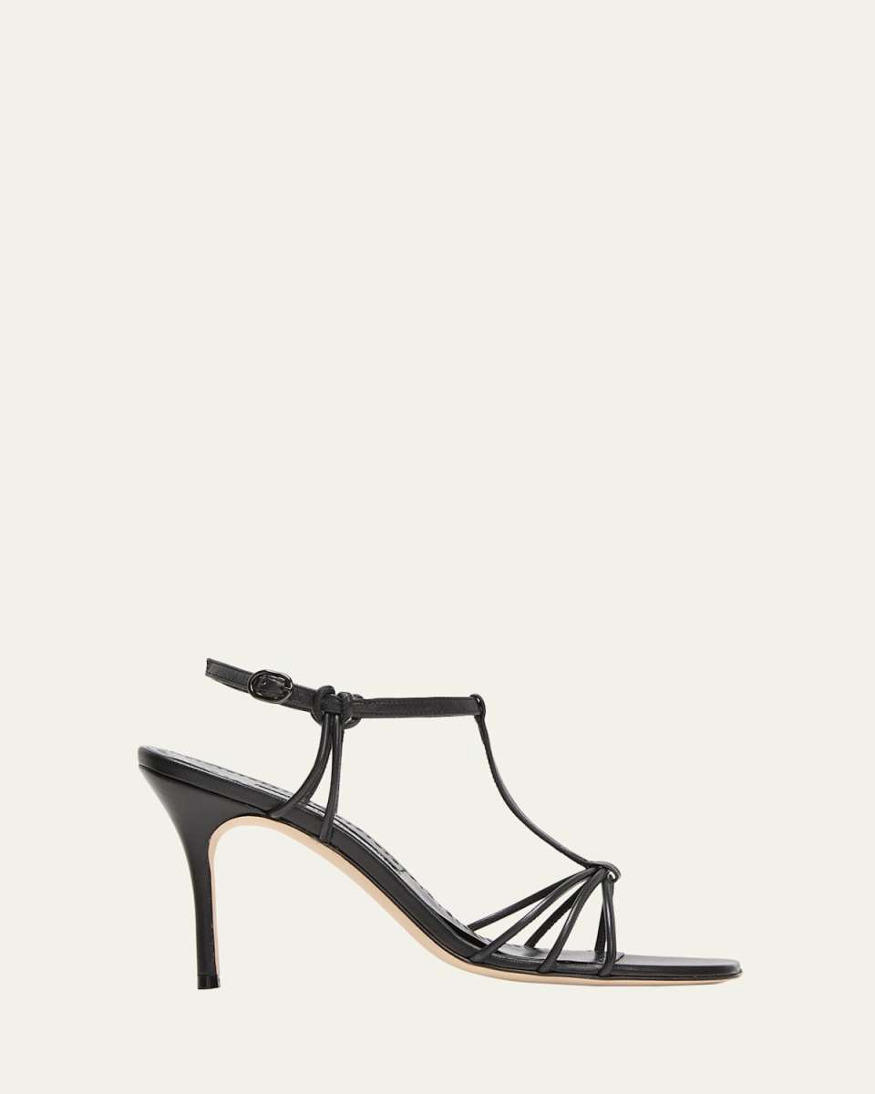 Fabio Leather T-Strap Sandals