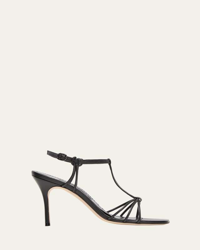 Fabio Leather T-Strap Sandals