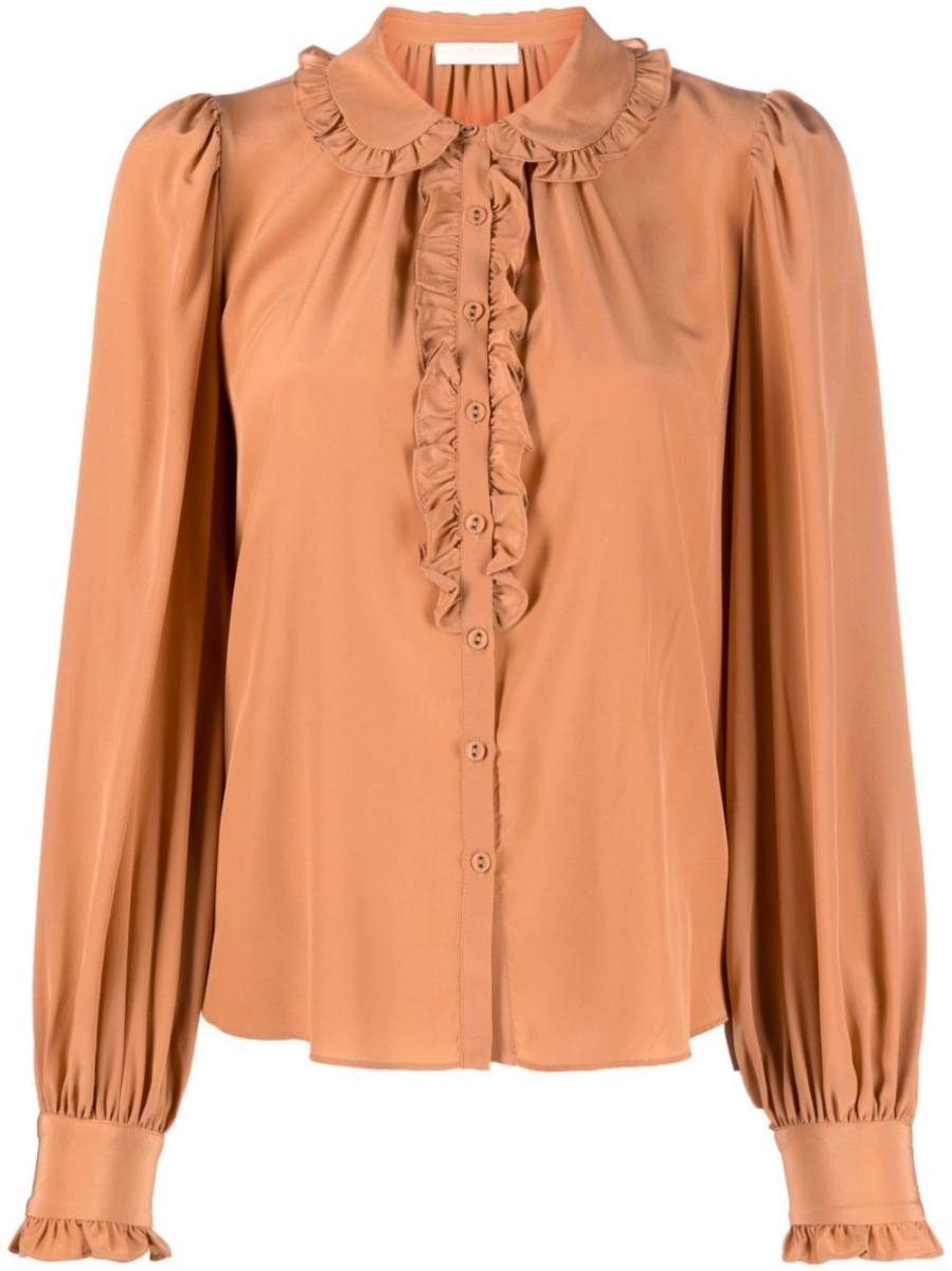Philipa ruffled silk blouse