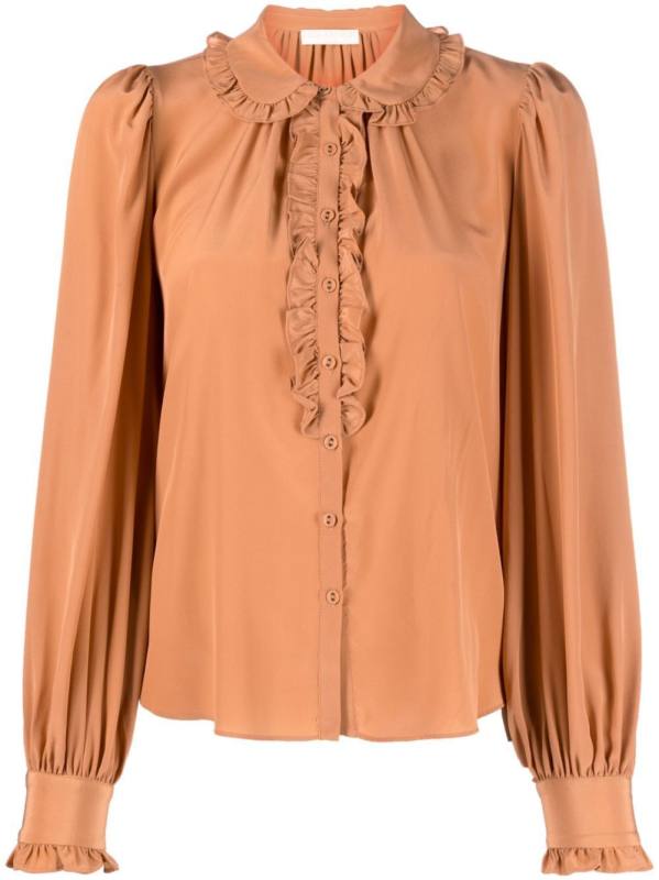 Philipa ruffled silk blouse