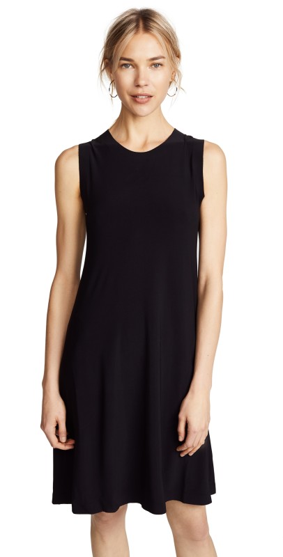 Norma Kamali Kamali Kulture Sleeveless Swing Dress Black