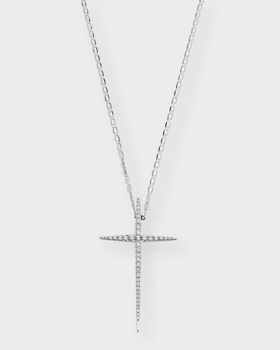 Flawless Skinny Pointed Cross Pendant Necklace