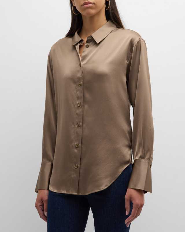 The Standard Silk Button-Front Shirt