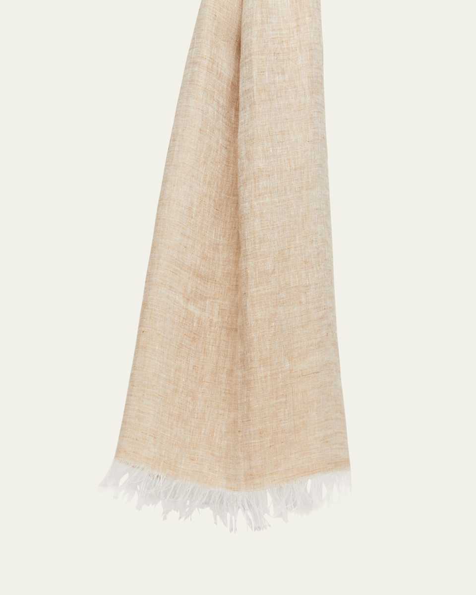 Alfredo Fringed Flax Scarf