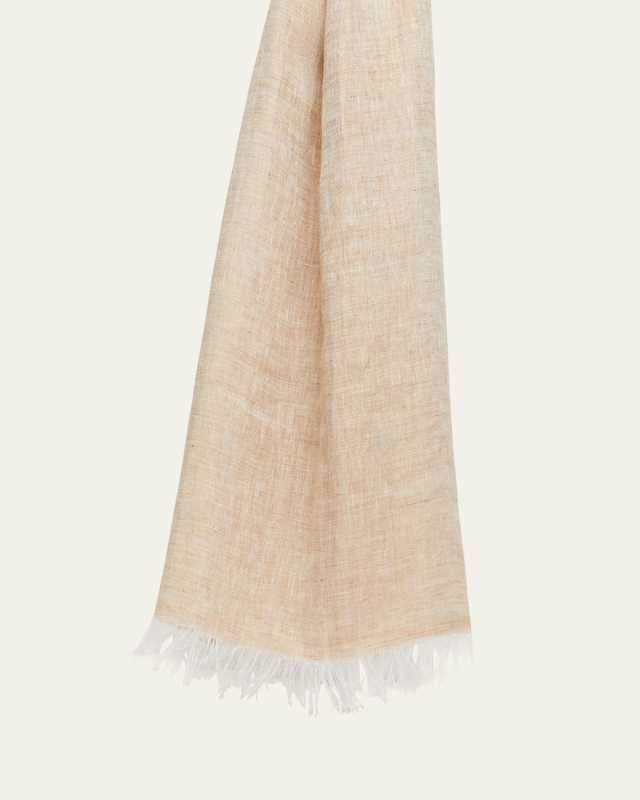 Alfredo Fringed Flax Scarf