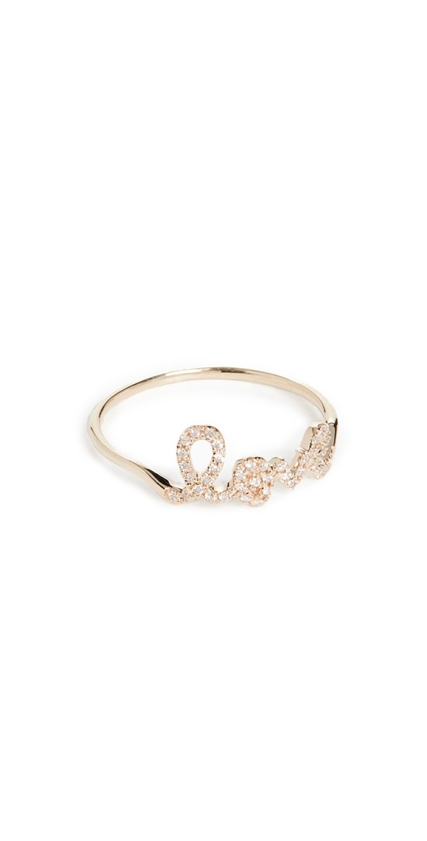 Sydney Evan Love Ring Yellow Gold