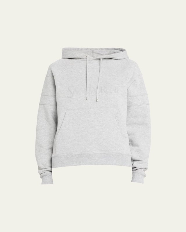 Raglan Hoodie with Logo Embroidery