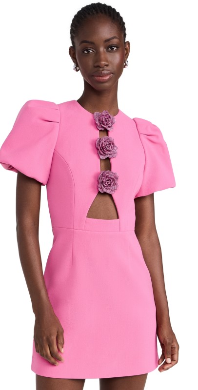 Rebecca Vallance Aubree Flower Mini Dress Rose