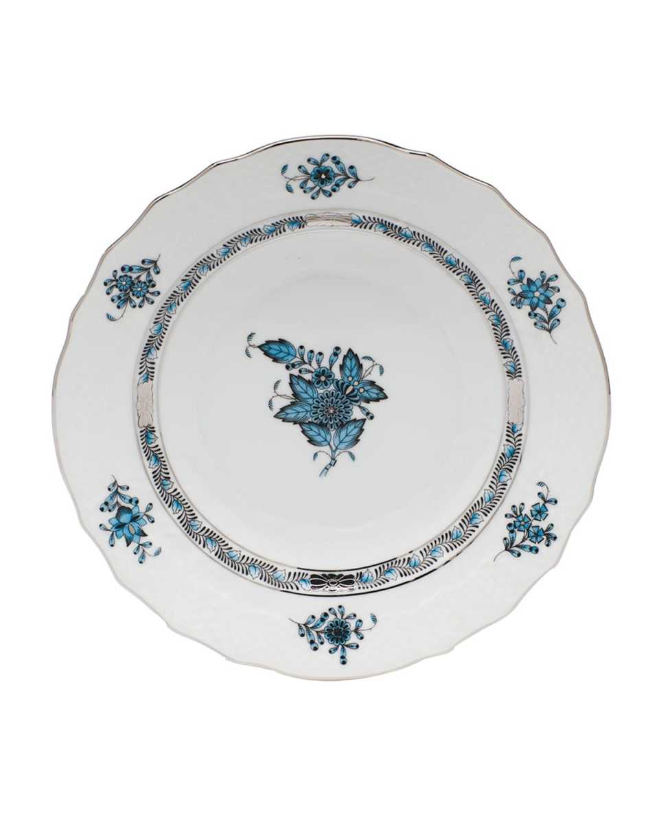 Chinese Bouquet Turquoise & Platinum Salad Plate