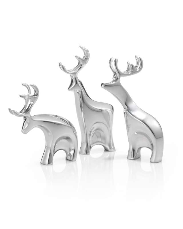 Holiday Miniature Blitzen Reindeer Figurine Set