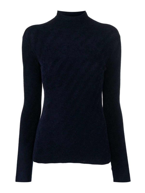 Emporio Armani Pull Col Roulé - Bleu