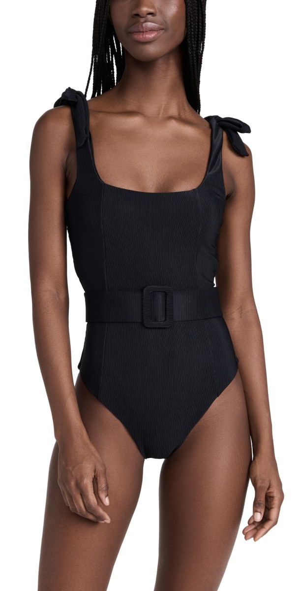 Beach Riot Sydney Belted One Piece Black