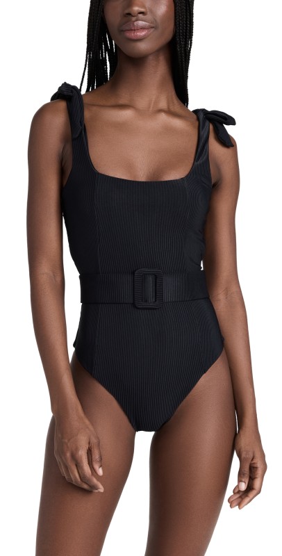 Beach Riot Sydney Belted One Piece Black