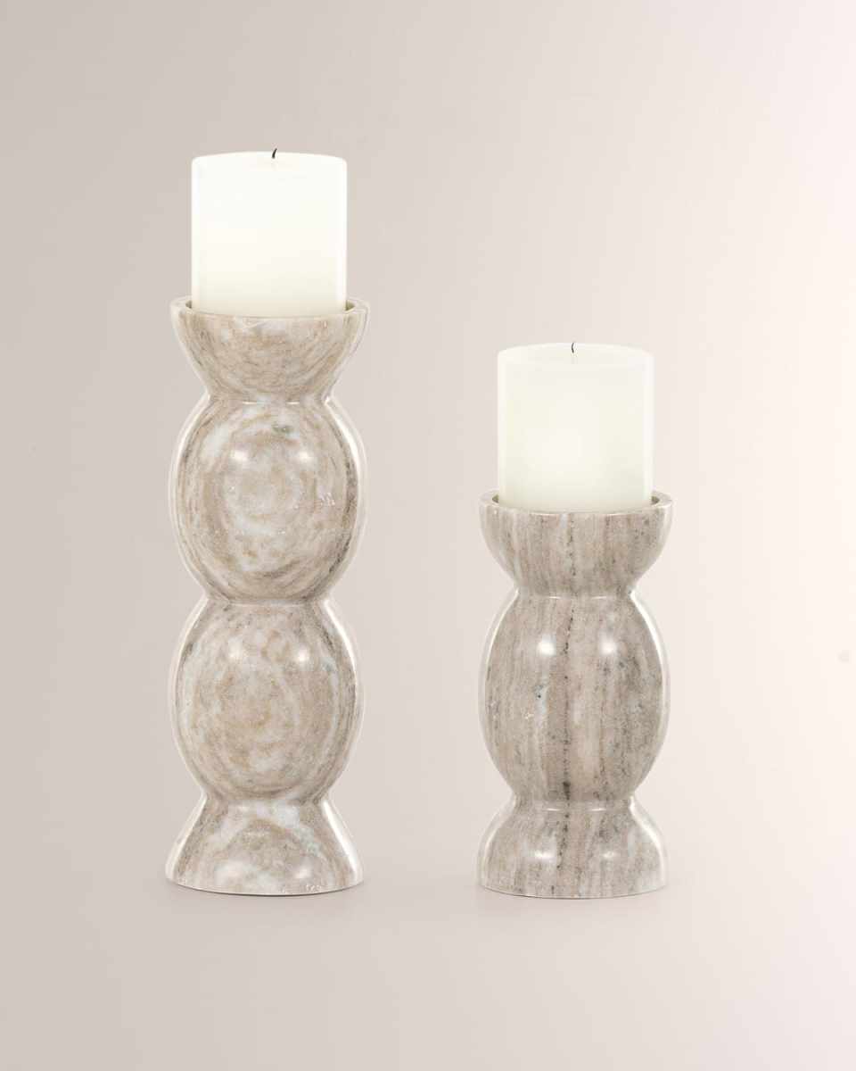 Kivu Pillar Candle Holder, Set of 2