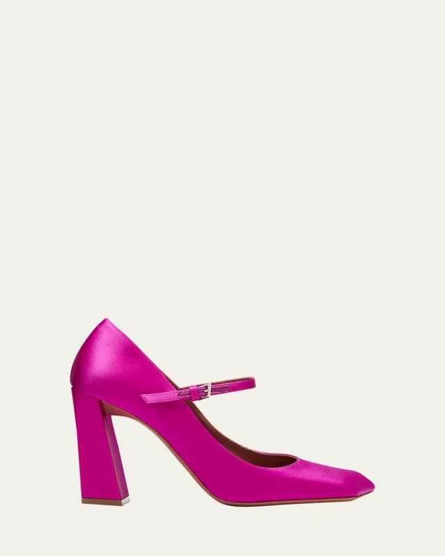 Charlotte Silk Mary Jane Pumps