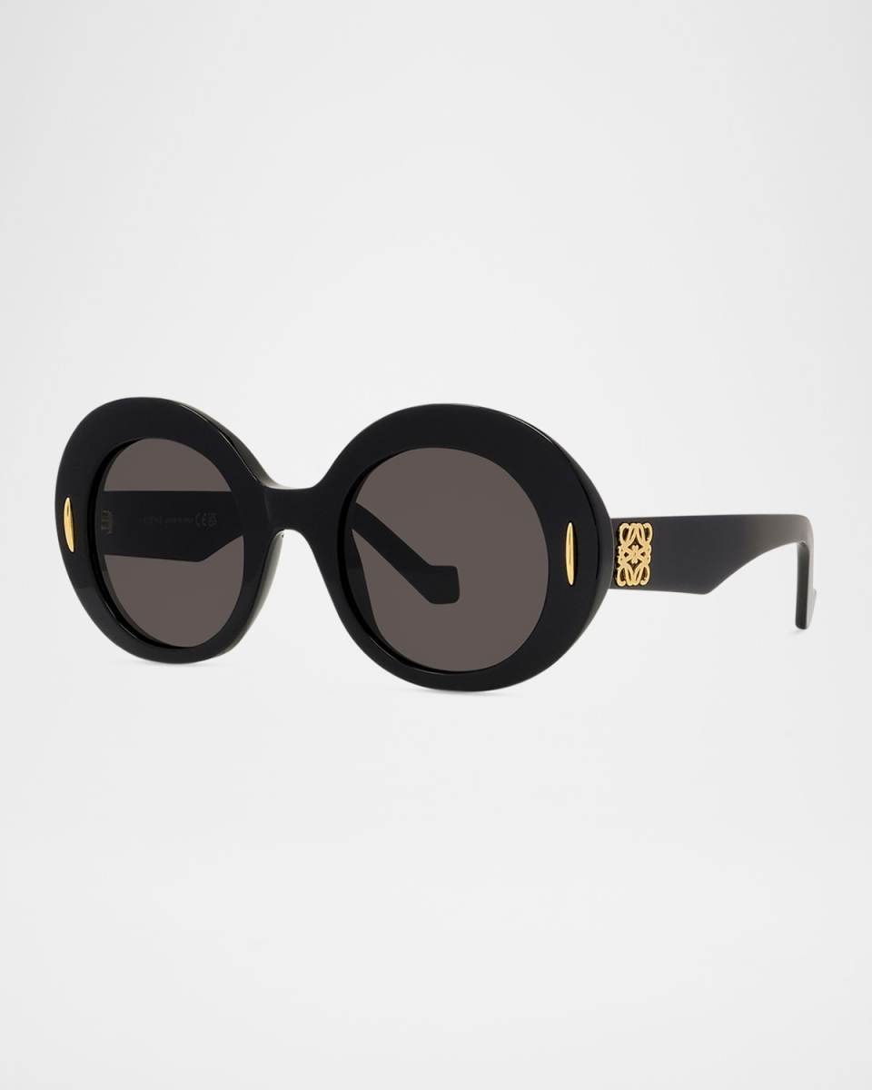 Oval Acetate Sunglasses W/ Anagram