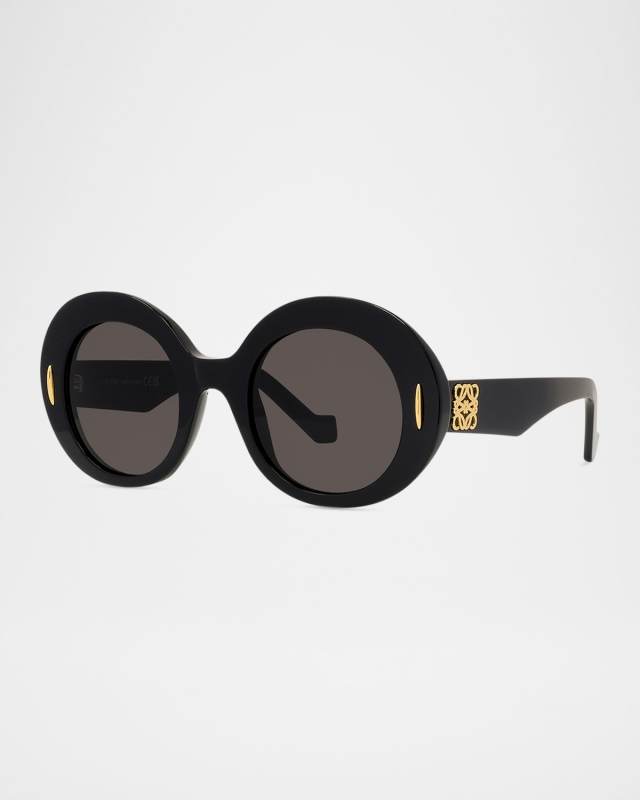 Oval Acetate Sunglasses W/ Anagram