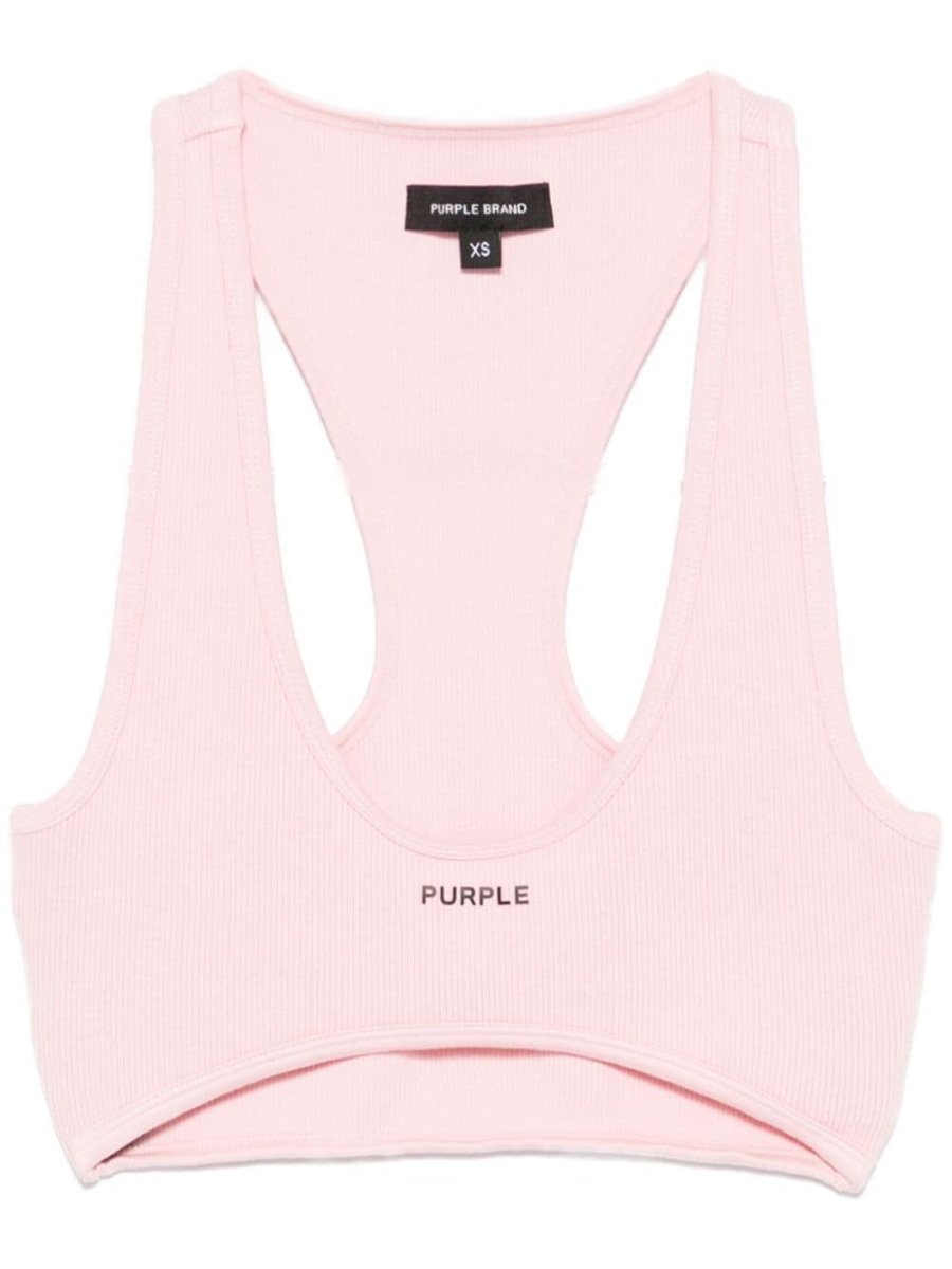 rubberised logo tank top