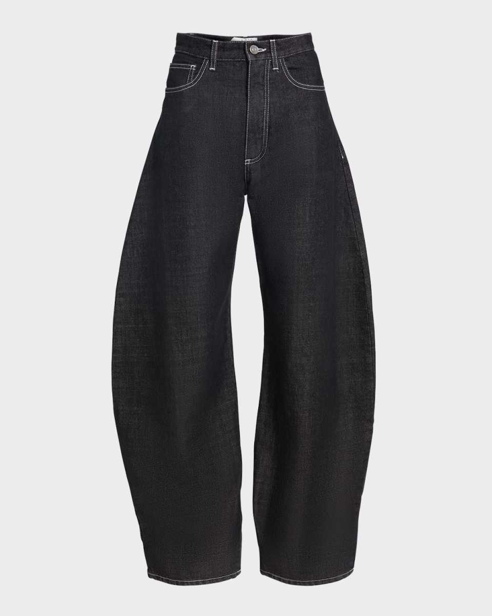 Round-Cut Denim Pants