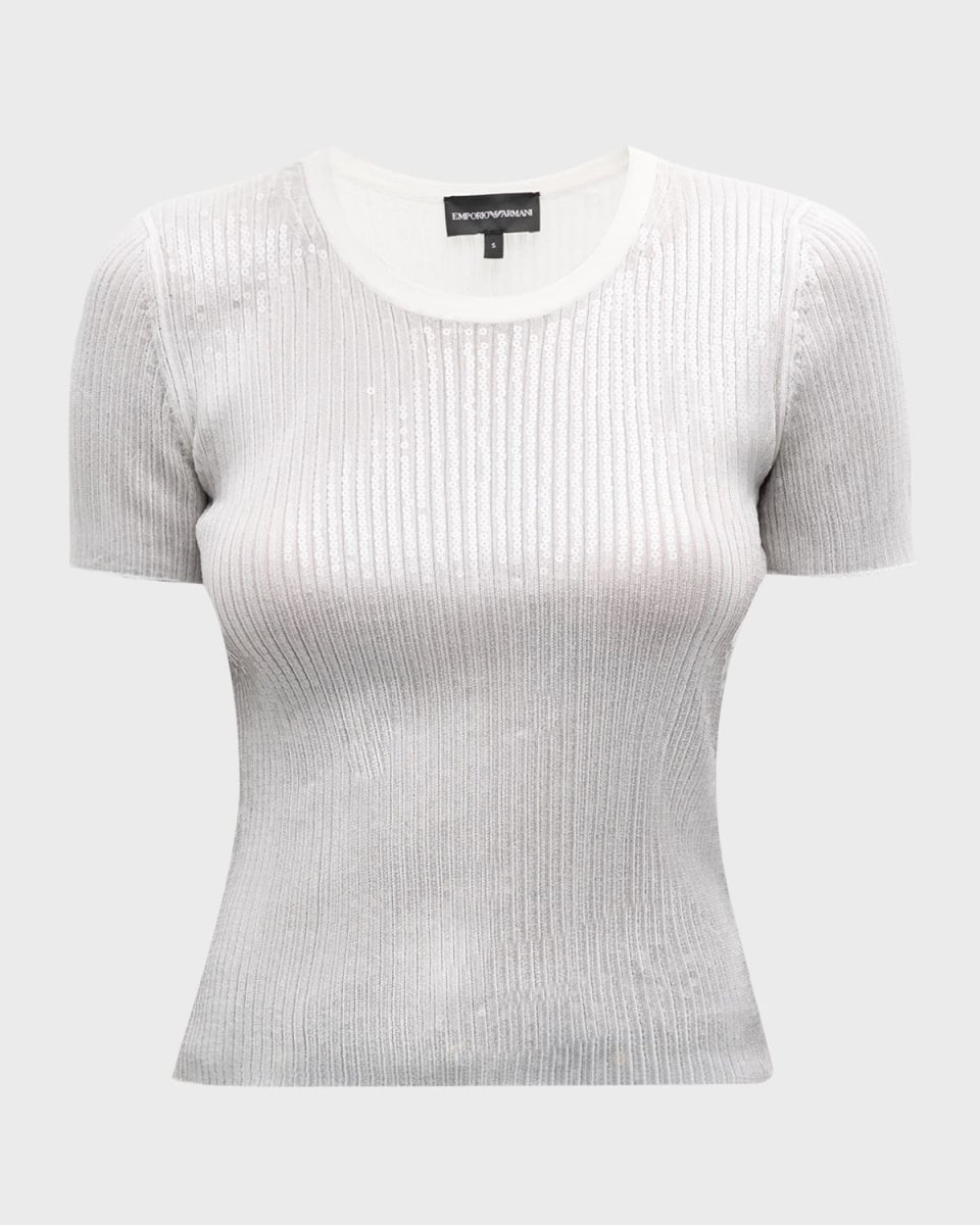 Ribbed Sequin T