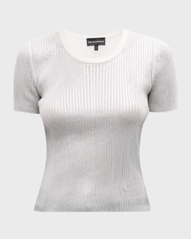 Ribbed Sequin T
