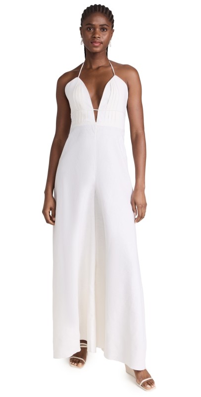 Maylé Vásquez Turqesa Jumpsuit White