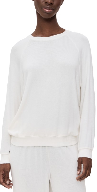 Eberjey Cozy Time Crew Neck Pullover Ivory
