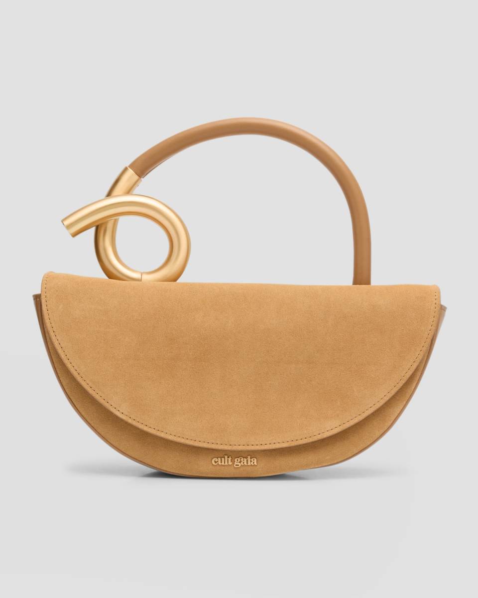 Azariah Coil Leather Top-Handle Bag