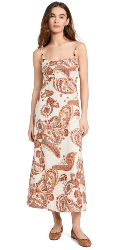 FAITHFULL THE BRAND Regina Midi Dress Alessia Paisley