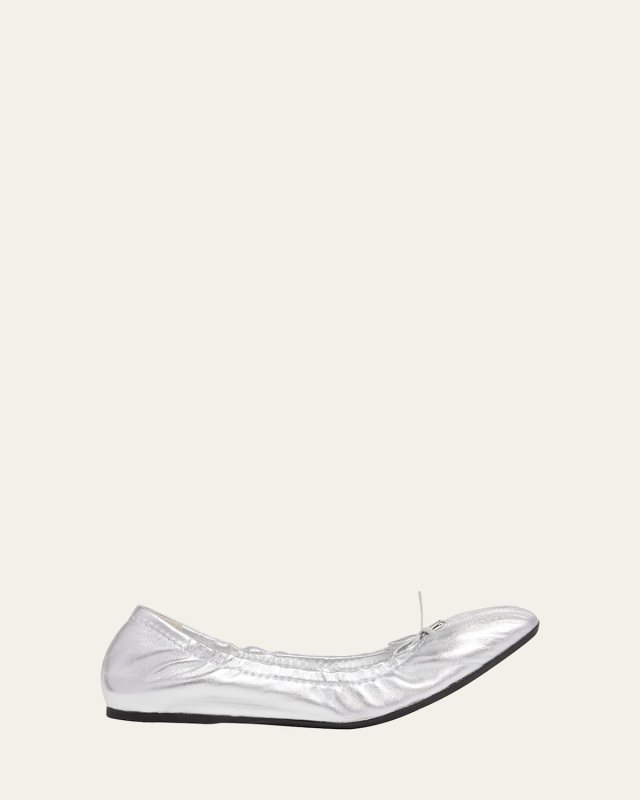 VLogo Medallion Bow Ballerina Flats