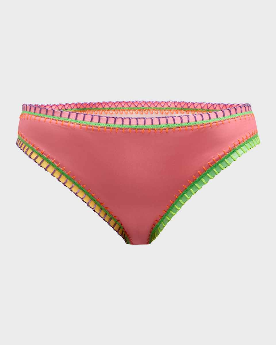 Crochet-Trim Scoop Bikini Bottoms