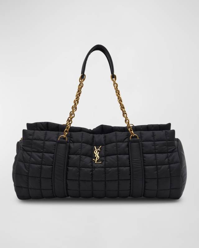 Gloria Travel YSL Duffel Bag in Quilted Nylon