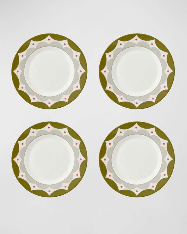 Geo Salad Plates, Set of 4