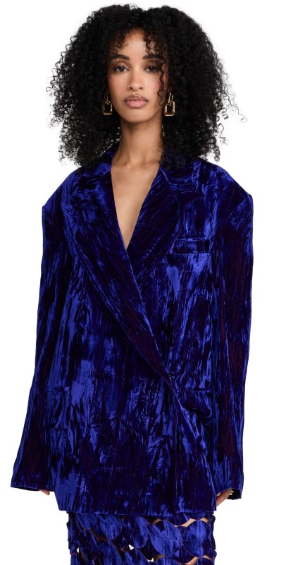 A. W.A. K.E. MODE Tailored Loose Fit Jacket Purple