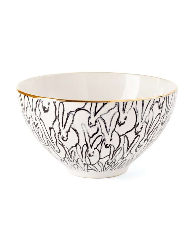 Rabbit Run Cereal Bowl with Gold Rim